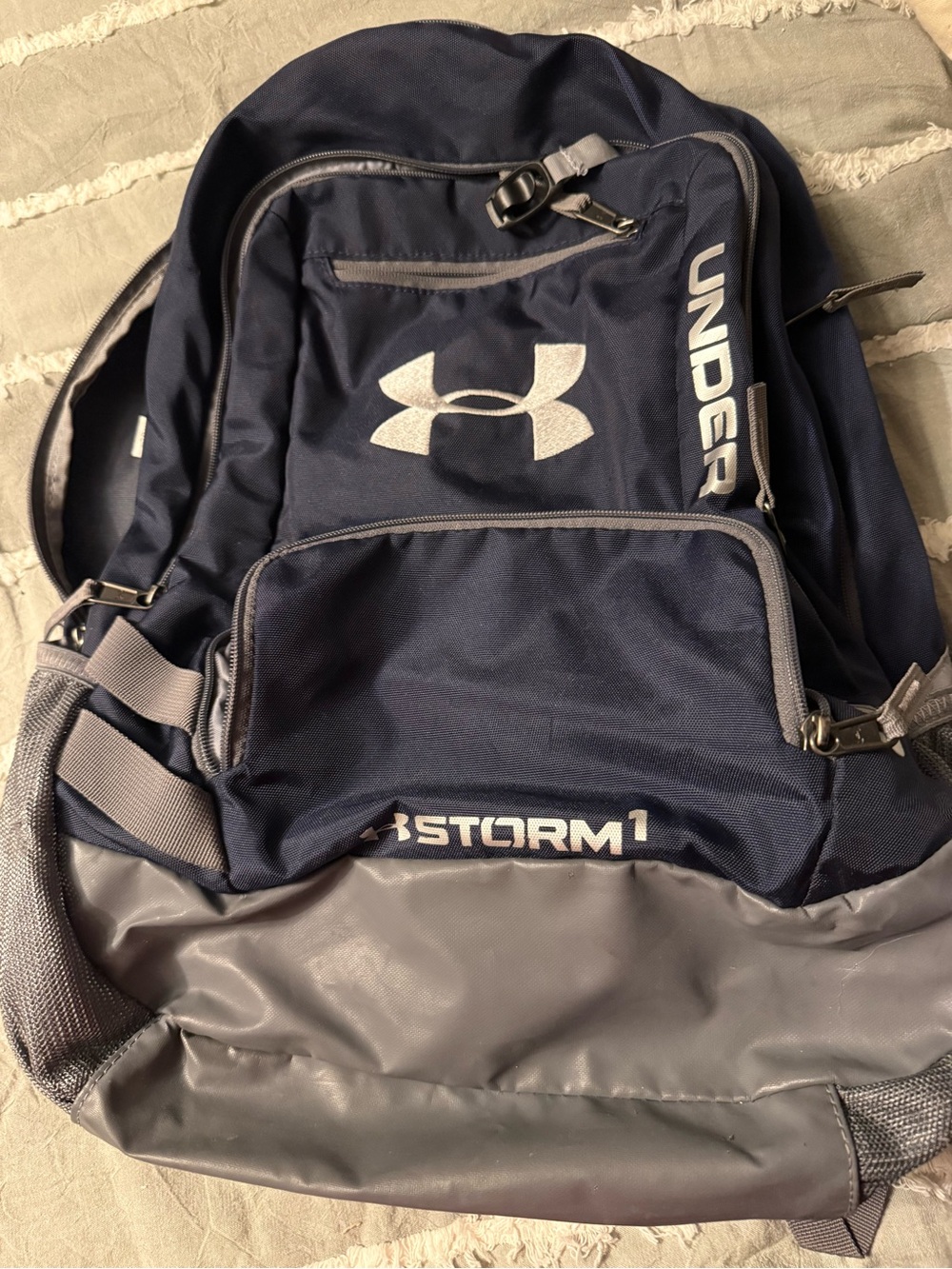 Under Armour Navy and Gray Storm1 Backpack